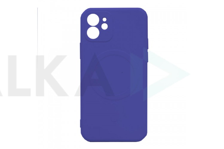 Чехол для iPhone 12 (6.1) MagSafe (синий)