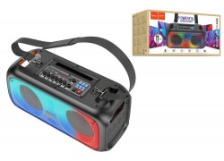 Активная напольная акустика HOCO BS54 Party wireless dual mic outdoor BT speaker (черный)