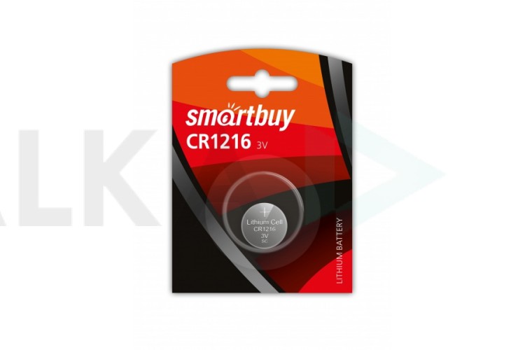 Батарейка литиевая Smartbuy CR1216 BL1 блистер цена за 1 шт