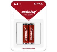 Батарейка алкалиновая Smartbuy LR6/AA BL2 цена за блистер 2 шт (SBBA-2A02B)
