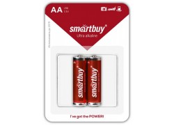 Батарейка алкалиновая Smartbuy LR6/AA BL2 цена за блистер 2 шт (SBBA-2A02B)