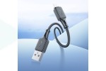 Кабель USB - MicroUSB HOCO X101 (черный) 1м силиконовый