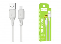 Кабель USB - MicroUSB HOCO X101 (серый) 1м силиконовый