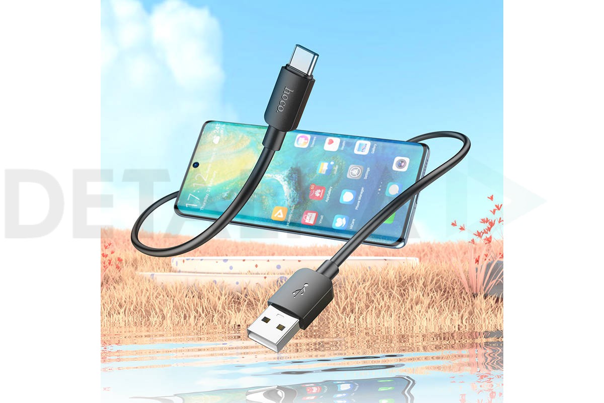 Кабель USB - USB Type-C HOCO X96 27W Fast (черный) 1м в Детальке купить,