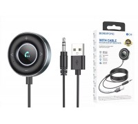 Bluetooth адаптер для автомагнитолы BOROFONE BC58 Gamble Bluetooth Car Receiver c AUX 3.5 mm входом (кабель)