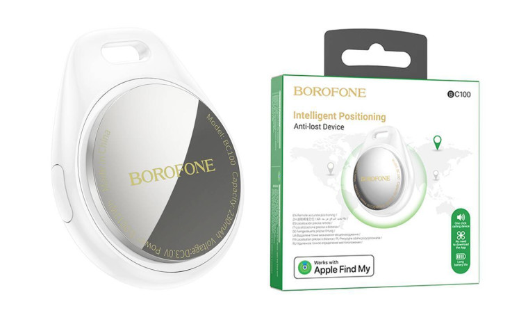 Беспроводная метка AirTag BOROFONE BC100 устройство защиты от потери с интеллектуальным позиционированием (белый) ( работает только с iOS Apple) Беспроводная метка AirTag BOROFONE BC100 устройство защиты от потери с интеллектуальным позиционированием (белый) ( работает только с iOS Apple)