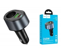 Автомобильное зарядное устройство АЗУ USB + USB-C HOCO Z56 Friend PD35W+QC3.0 cigarette lighter (черный)