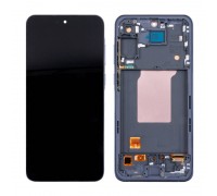 Дисплей для Samsung A556E Galaxy A55 5G в сборе с тачскрином + рамка (черный) OLED (Big glass)