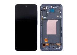 Дисплей для Samsung A556E Galaxy A55 5G в сборе с тачскрином + рамка (черный) OLED (Big glass)