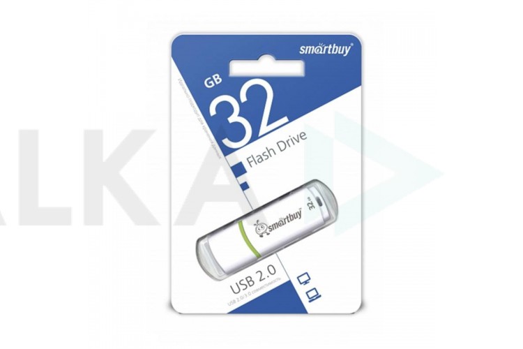 Флешка USB 2.0 Smartbuy 32GB Crown White (SB32GBCRW-W)