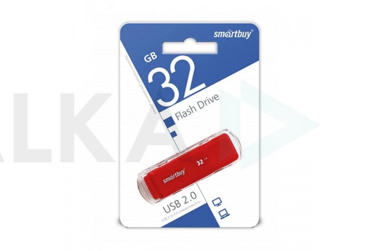 Флешка USB 2.0 Smartbuy 32GB Dock Red (SB32GBDK-R)