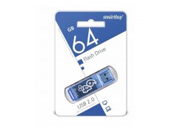 Флешка USB 2.0 Smartbuy 64GB Glossy series Blue (SB64GBGS-B)