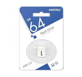 Флешка USB 2.0 Smartbuy 64GB LARA White (SB64GBLARA-W)