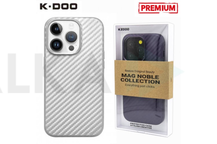 Чехол для телефона K-DOO MAG CARBON NOBLE COLLECTION iphone New 14 Pro Max (6.7) carbon Silver