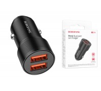 Автомобильное зарядное устройство АЗУ 2USB BOROFONE BZ19 Wisdom 2400 mAh (черный)