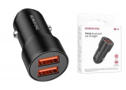 Автомобильное зарядное устройство АЗУ 2USB BOROFONE BZ19 Wisdom 2400 mAh (черный)