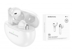 Наушники вакуумные беспроводные BOROFONE BW28 Illusion true wireless BT headset Bluetooth (белый)