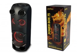 Активная напольная акустика Perfeo ”Power Box 75” EQ, MP3 USB|microSD, AUX, FM, 2xMIC, TWS черн