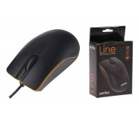 Мышь проводная Perfeo "LINE", оптич., 3 кн, USB, чёрная