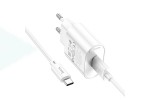 Сетевое зарядное устройство USB + кабель Type-C HOCO C109A Fighter (10.5W)  белый
