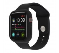 Ремешок силиконовый с бампером для Apple Watch 40 мм цвет черный