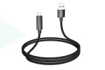 Кабель USB - Lightning HOCO U125  Benefit charging data cable with display (черный) 1,2м