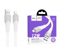 Кабель USB - Lightning HOCO X106 Big bull 12W (белый) 2м