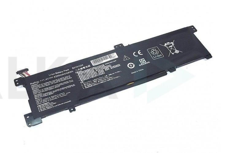 Аккумулятор B31N1424 для ноутбука Asus K401L 11.4V 48Wh