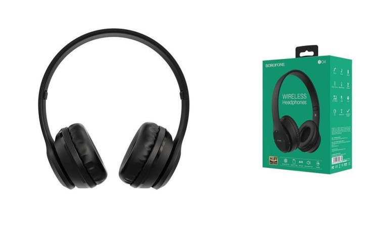Наушники мониторные беспроводные BOROFONE BO4 Charming wireless headset Bluetooth (черный) Наушники мониторные беспроводные BOROFONE BO4 Charming wireless headset Bluetooth (черный)