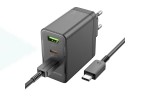 Сетевое зарядное устройство USB+2USB-C + кабель Type-C-Type-C BOROFONE BN12 PD65W + QC3.0 (черный)