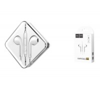 Наушники вакуумные проводные HOCO M55 Memory sound wire control earphones with mic (белый)