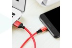 Кабель USB - Lightning HOCO X14, 2,4A (красный) 2м (в оплетке)