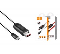 Кабель USB - MicroUSB HOCO U29 2,4A (белый) 1,2м (с LED дисплеем)
