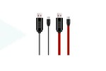 Кабель USB - MicroUSB HOCO U29 2,4A (белый) 1,2м (с LED дисплеем)