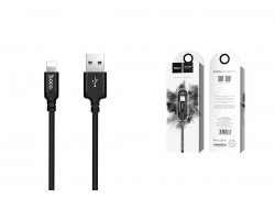 Кабель USB - Lightning HOCO X14, 2,4A (черный) 2м (в оплетке)