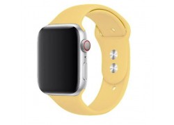 Ремешок силиконовый для Apple Watch 42-44 мм цвет светложелтый (размер ML)