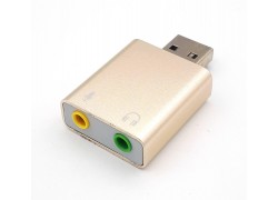 Внешняя звуковая карта USB в металлическом корпусе