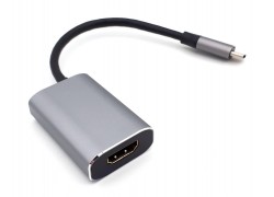 Конвертер переходник Type-C (папа) - HDMI (мама) + Type-C (мама) Power Delivery