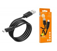 Кабель USB - MicroUSB BOROFONE BX55 2,4A (черный) 1м (силикон)