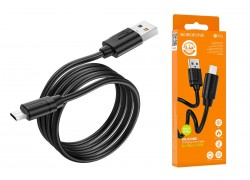 Кабель USB - MicroUSB BOROFONE BX55 2,4A (черный) 1м (силикон)