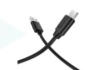 Кабель USB - MicroUSB BOROFONE BX55 2,4A (черный) 1м (силикон)