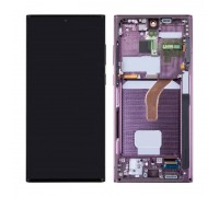Дисплей для Samsung S908B Galaxy S22 Ultra Burgundy в сборе с тачскрином + рамка, 100%