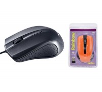 Мышь проводная оптическая Perfeo "RAINBOW", 3 кн, USB (черный)