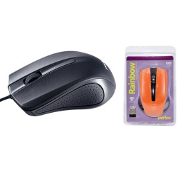 Мышь проводная оптическая Perfeo "RAINBOW", 3 кн, USB (черный)