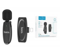 Микрофон беспроводной HOCO L15 Crystal lavalier  wireless microphone digital Lightning черный