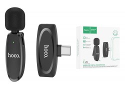 Микрофон беспроводной HOCO L15 Crystal lavalier  wireless microphone digital Type-C черный