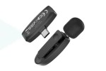 Микрофон беспроводной HOCO L15 Crystal lavalier  wireless microphone digital Type-C черный