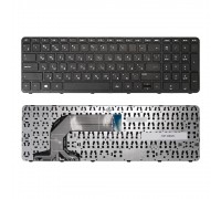 Клавиатура для ноутбука HP Pavilion Envy 17-E, 17-E000, 17-E001ER Series. Плоский Enter. Черная, с черной рамкой. PN: AER68U00110.