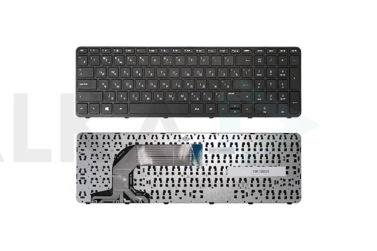Клавиатура для ноутбука HP Pavilion Envy 17-E, 17-E000, 17-E001ER Series. Плоский Enter. Черная, с черной рамкой. PN: AER68U00110.