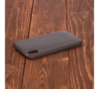 Чехол для iPhone X с резиновым бампером (черный)
